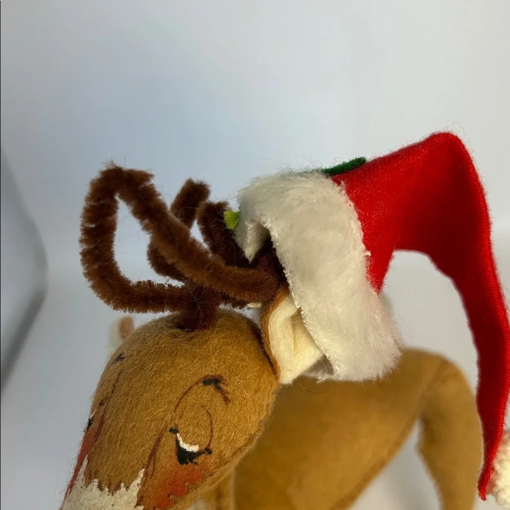 Annalee Reindeer with Red Santa Hat